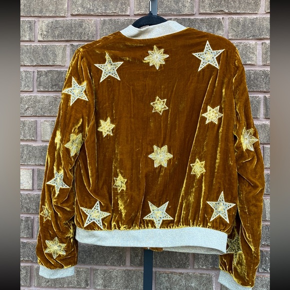 NWT Band Of The Free Medium Gold L'Astre Velvet star Jacket - Picture 2 of 7